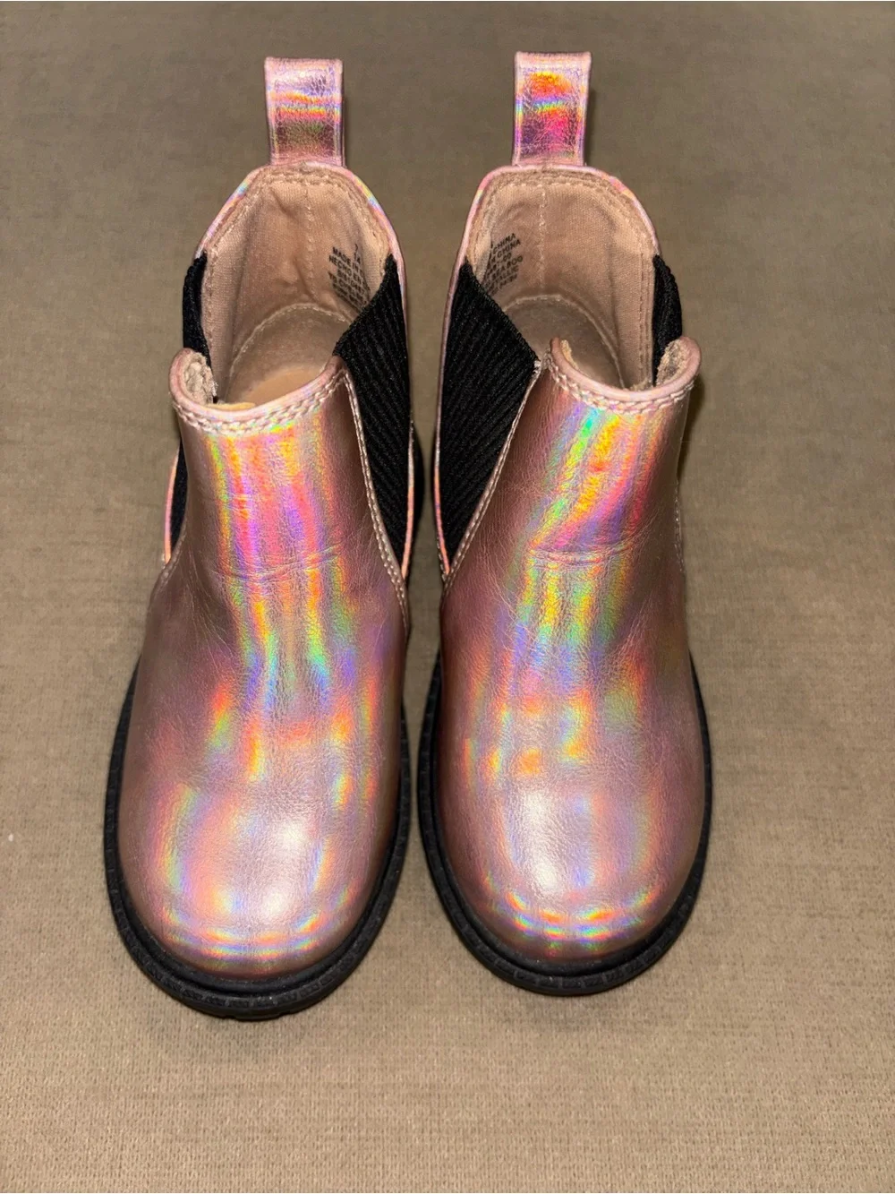 Kids Iridescent Chelsea Boots - Pink Holographic - toddler 7
